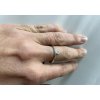 Luna women's silver minimalist ring with a silver patty