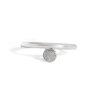 Luna women's silver minimalist ring with a silver patty