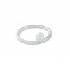 Luna women's silver minimalist ring with a silver patty