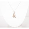 Women's baroque silver necklace with a pearl