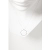 Dámský stříbrný náhrdelník Implicate kroužek