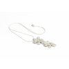 Women's silver necklace with Leaf leaves longer