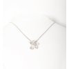 Women's silver necklace Sakura with a small flower