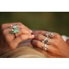 Women's silver Baroque ring with pearl