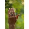 Women's silver Baroque ring with pearl
