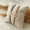 Dámský náramek květ života stříbro rose gold Hematit