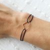 Dámský náramek srdce stříbro rose gold Hematit a Onyx mat cerna (3)