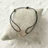 Dámský náramek srdce stříbro rose gold Hematit a Onyx mat cerna (2)