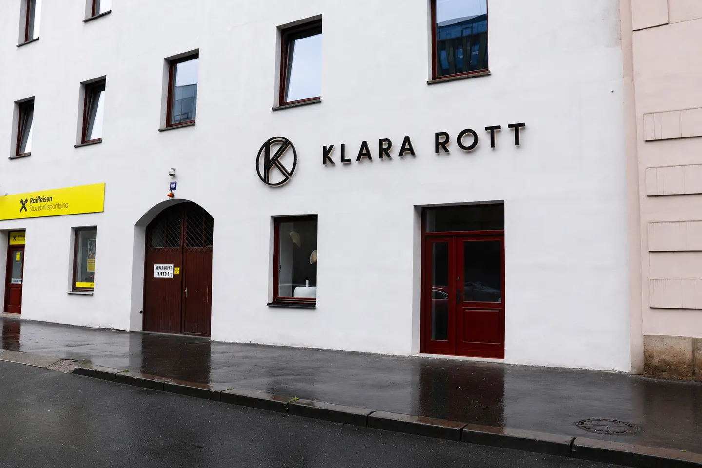 Vstup do butiku Klara Rott v Karlíně