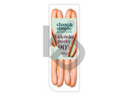 Kostelecké Uzeniny Vídeňské Párky 90% Masa 180g