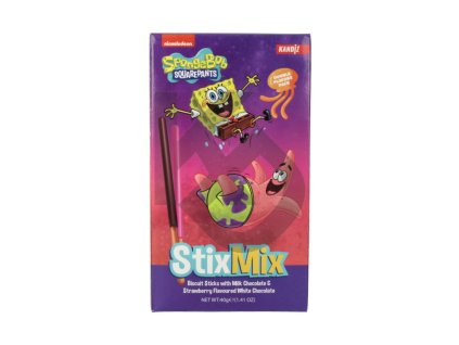 58758 stix mix spongebob tycinky s jahodovou a cokoladovou prichuti 40g