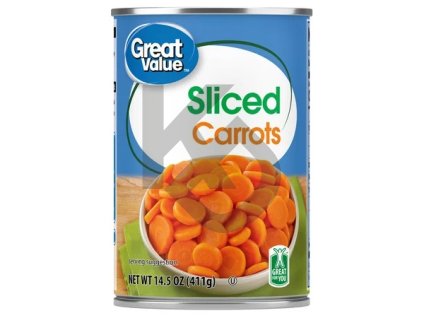 59919 great value sliced carrots 411g