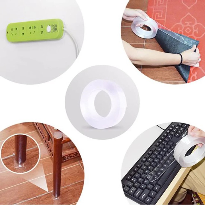 Tasma-dwustronna-NANO-samoprzylepna-wielokrotnego-uzytku-MOCNA-3m-x-30mm-Dlugosc-3-m