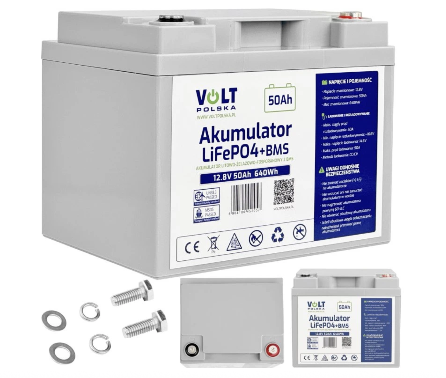 LiFePO4 Batéria 12V 50Ah BMS Volt Polska | 6000 cyklov 640Wh