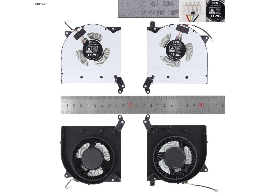 Ventilátor Lenovo Legion 5-15ACH6H Type 82JU, (DC 10V CPU+GPU)