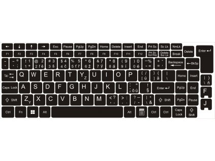 SK/CZ nálepky na celú klávesnicu pre notebook a PC 13 x 13
