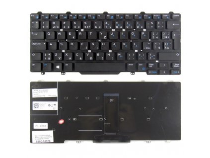 SK/CZ Klávesnica Dell Latitude 3340 3350 E5450 E5470 E7450 E7470