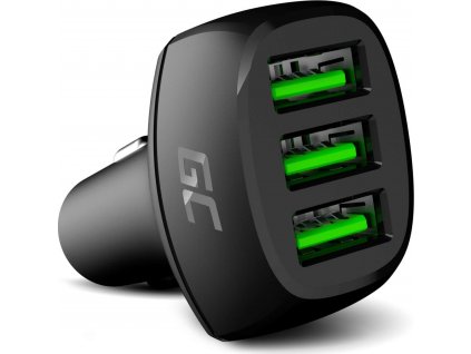 ladowarka samochodowa green cell gc powerride 3xusb 18w moc calkowita 54w z technologia szybkiego ladowania ultra charge