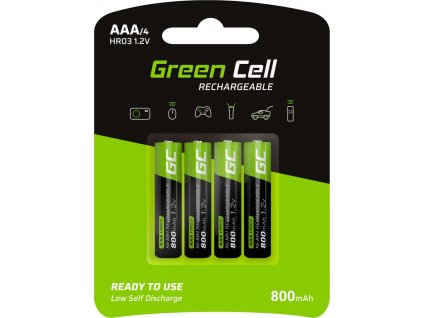 Nabíjateľné batérie 4x AAA HR03 800mAh