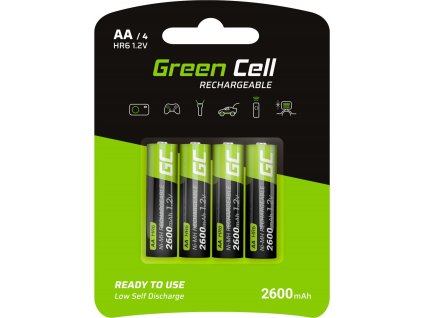 Nabíjateľné batérie 4x AA R6 2600mAh