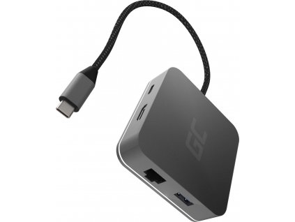 Adaptér Green Cell GC HUB2 USB-C 6v1 (USB 3.0 HDMI Ethernet USB-C) pre Apple MacBook, Dell XPS a ďalšie