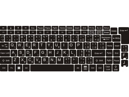 Maďarské nálepky na celú klávesnicu pre notebook a PC 13 x 13