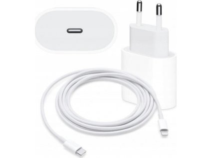 Nabíjačka pre Apple iPhone 12 Pro Max USB-C 20W Fast Charg + Kábel USB typ C - Apple Lightning