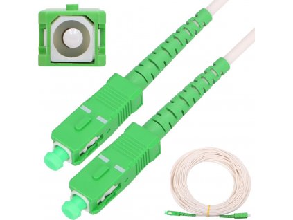 Extralink SC/APC-SC/APC | Patchcord | LSOH, Single mode, Simplex, G.657A2, 3mm, 30m, biely