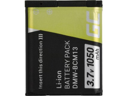 bateria green cell dmw bcm13 do panasonic lumix dmc ft5 dmc ts5 dmc tz40 dmc tz60 dmc zs30 dmc zs40 dmc zs50 37v 1050mah