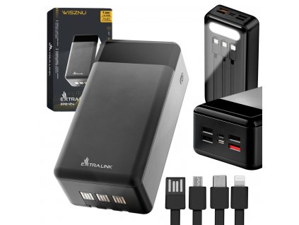 Powerbanka | 30 000mAh, rýchle nabíjanie, USB-C, Extralink EPB-124, čierna