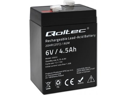 Batéria AGM | 6V | 4.5Ah | max 67.5A