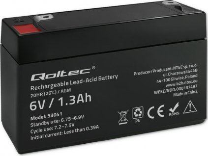 Batéria AGM | 6V | 1.3Ah | max 19.5A