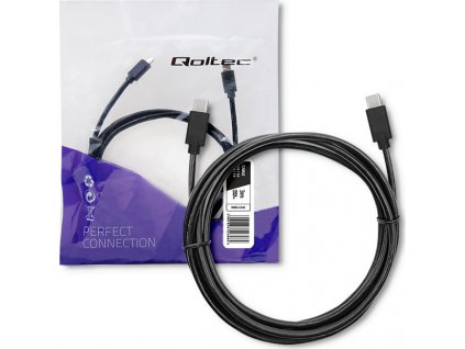 Kábel USB-C 2.0 C | USB-C 2.0 | 3m | čierny