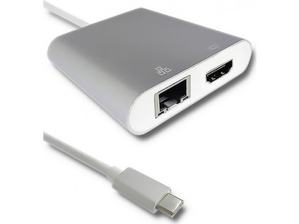 Adaptér USB-C 3.1 | HDMI A + USB-A 3.0 + RJ45 + PD
