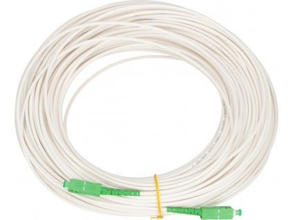 Patchcord | SC/APC-SC/APC | LSZH, Single mode, Simplex, G.657A1, 3mm, 30m, white, Extralink