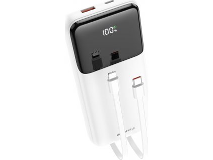 Powerbanka | Borofone BJ22A 20 000mAh biela | 1x USB, 1x USB-C, PD QC 3.0 22.5W