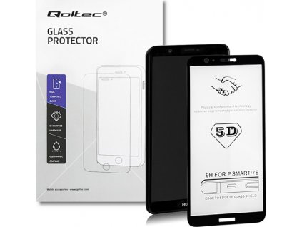 Qoltec Tvrdené ochranné sklo PREMIUM do Huawei P Smart | čierne