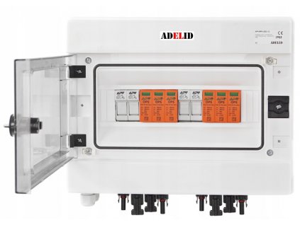 ROZDZIELNICA PV 1000V DC 2 STRINGI FOTOWOLTAIKA Waga produktu z opakowaniem jednostkowym 5 kg