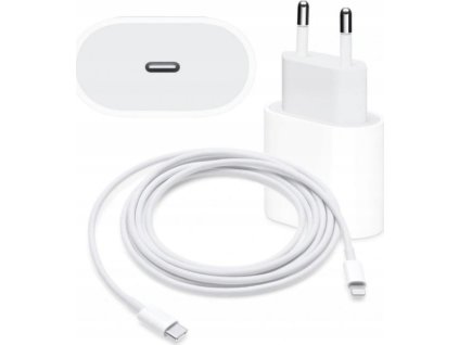 Nabíjačka pre Apple iPhone 15 USB-C 20W Fast Charg + Kábel USB typ C - Apple Lightning