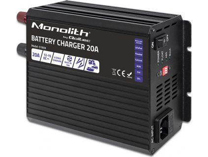 Smart Monolith nabíjačka pre batérie LiFePO4 AGM GEL SLA | 20A | 12V