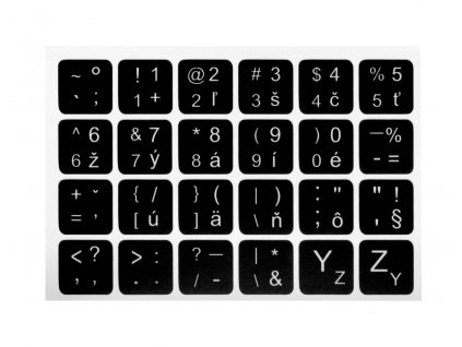 SK nálepky pre klávesnicu na notebook a PC 13 x 13+UV 7