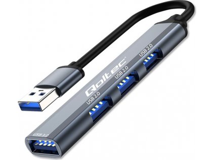 Qoltec Hub adaptér USB 3.0 4w1 | USB 3.0 | 3x USB 2.0