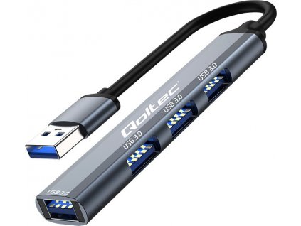 Qoltec Hub adaptér USB 3.0 4w1| 4x USB 3.0
