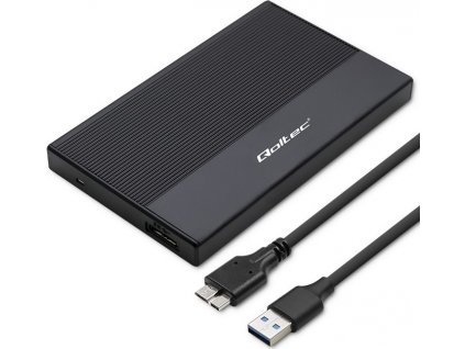 Hliníkové puzdro | 2,5" SSD HDD šachta | SATA | USB 3.0 | Super rýchlosť 5 Gb/s | 2 TB | Čierny