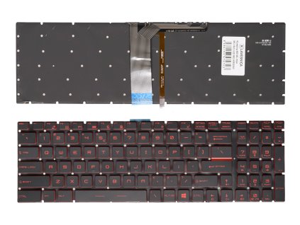 Klávesnica MSI MS-16U4 MS-16U5 / LED RED  darček k produktu + SK polepy