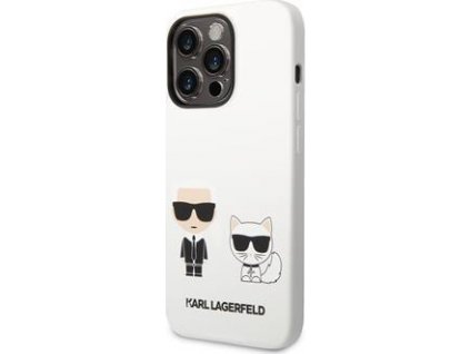 81252 6 karl lagerfeld choupette liquid silikonovy kryt pre iphone 14 pro max biely