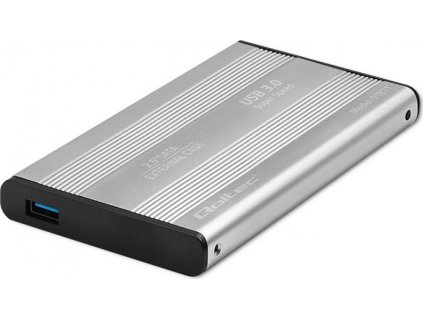 Hliníkové puzdro | vrecko na 2,5" HDD SSD disky SATA3 | USB 3.0 | Strieborná