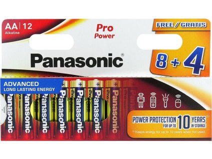panasonic alkaline pro power lr6 aa blister 12 sztuk