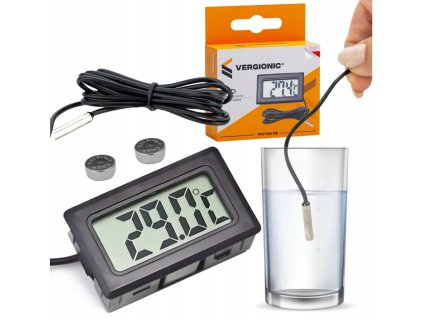 Presný digitálny LCD teplomer so sondou, rozsah -50°C až +110°C