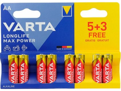 8 x baterie aa lr6 varta max power 4706 max tech